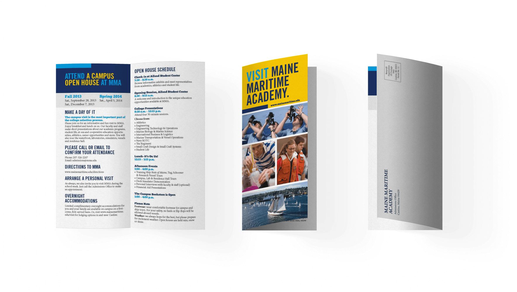 Visit Maine Maritime Academy brochure design
